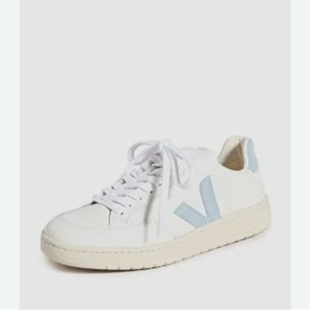 Veja Women's White and Light Blue Sneakers 9